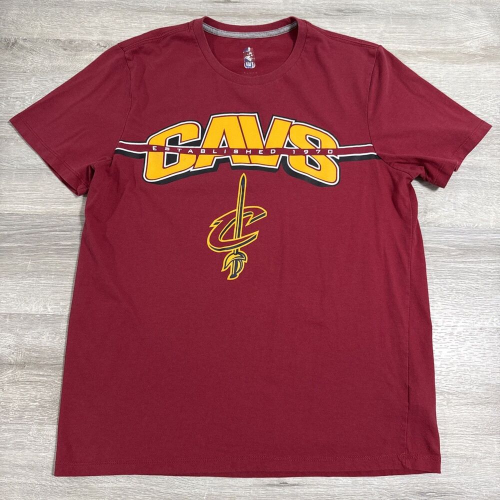Cleveland Cavaliers Shirt Cavs Established 1970 NBA Men’s Large Burgundy